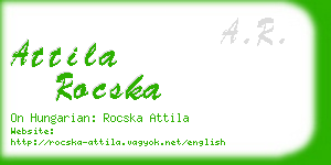 attila rocska business card